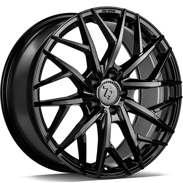 statusfalgar-16634 seventy9 SSF-1 Black Glossy 7.5x17 5x112 ET40 CB66.6 Must - Image 1