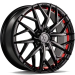 seventy9 SSF-1 Black Glossy Red Inner Lip 8.5x19 5x112 ET30 CB66.6 Other