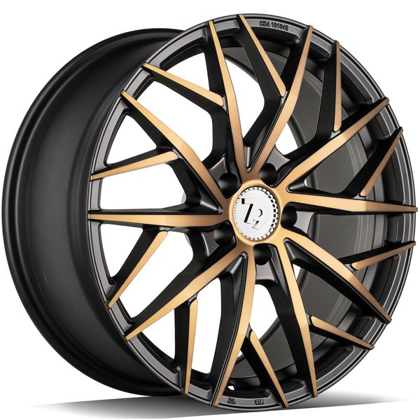 statusfalgar-16638-1 seventy9 SSF-1 Black Glossy Gold Front 8x18 5x112 ET30 CB66.6 Other - Image 1