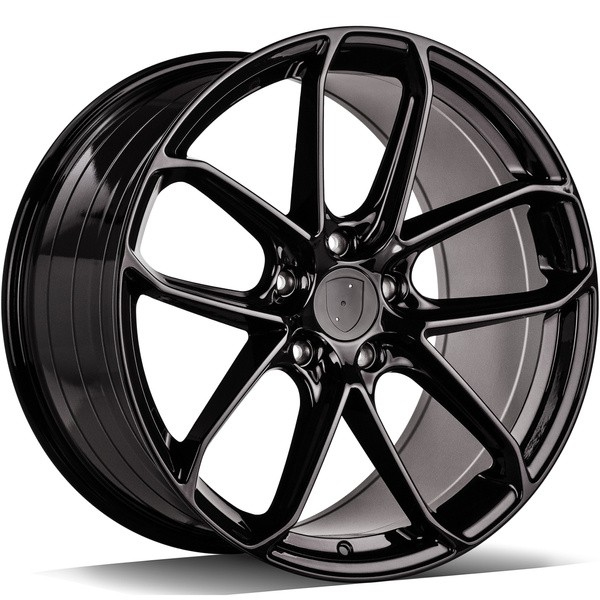 statusfalgar-16643 Carbonado Prime Black Glossy 9.5x21 5x130 ET46 CB71.6 Must - Image 1