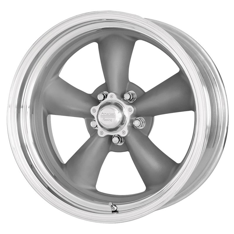 statusfalgar-3060 AMERICAN RACING VN215 Mag Gray Machined Lip 10x15 5x120.65 ET-44 CB83.06 Hall / Hõbedane - Pilt 1