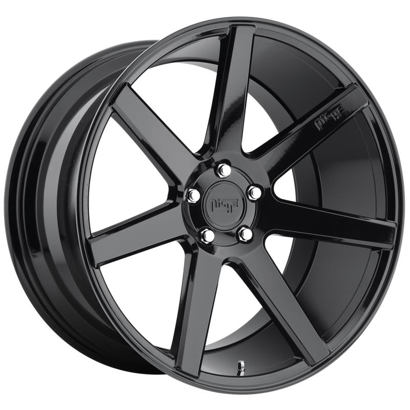 statusfalgar-3701 NICHE 1PC NC168 GLOSS BLACK 10x20 5x112 ET40 CB66.5 Must - Pilt 1