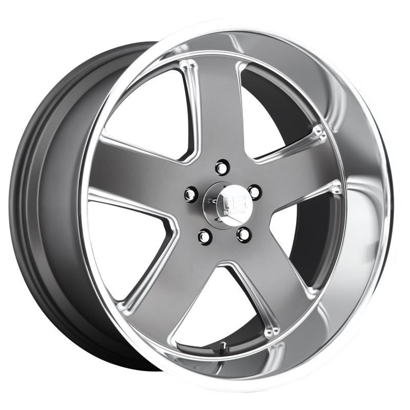 statusfalgar-3792 US MAG 1PC UC118 MATTE GUN METAL 8x20 5x120.65 ET1 CB72.56 Hall / Hõbedane - Pilt 1
