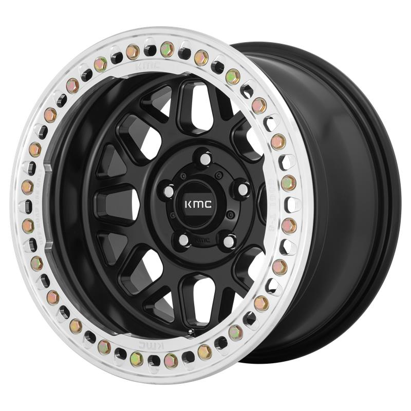 statusfalgar-3826 KMC KM235 Satin Black 10x20 6x139.7 ET-48 CB108 Must - Pilt 1