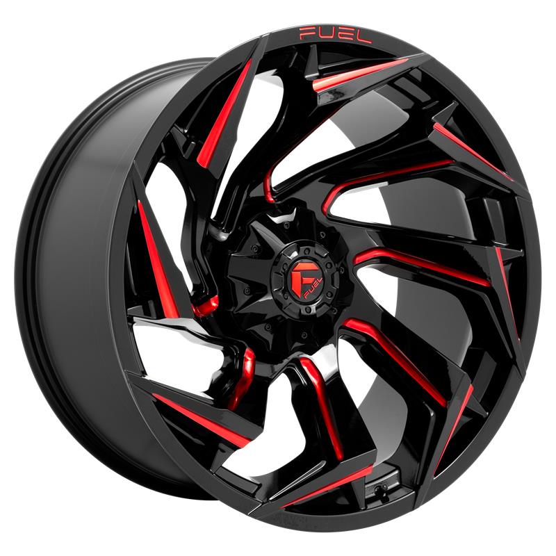 statusfalgar-4382-1 FUEL 1PC FC755 Gloss Black Milled With Red Tint 9x20 8x170 ET1 CB125.1 Must - Pilt 1
