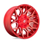 FUEL 1PC D771 TWITCH CANDY RED MILLED 12x22 8x180 ET-44 CB124.3 Red