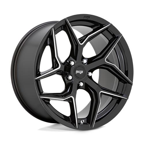 statusfalgar-6797 NICHE 1PC M266 TORSION GLOSS BLACK MILLED 10.5x20 5x112 ET40 CB66.56 Must - Image 1