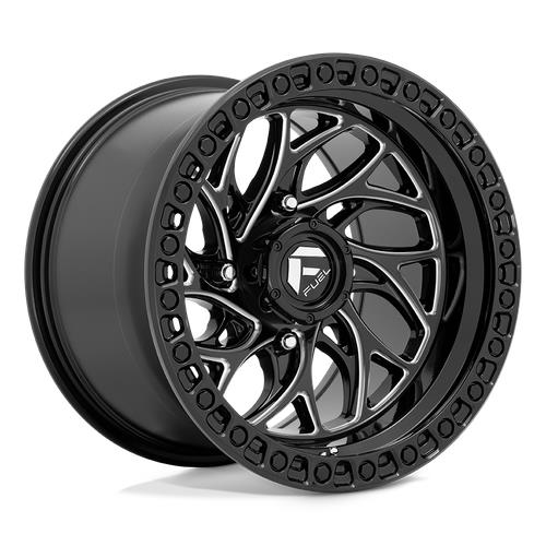 statusfalgar-6805 FUEL UTV D741 RUNNER GLOSS BLACK MILLED 10x15 4x156 ET0 CB132 Must - Pilt 1
