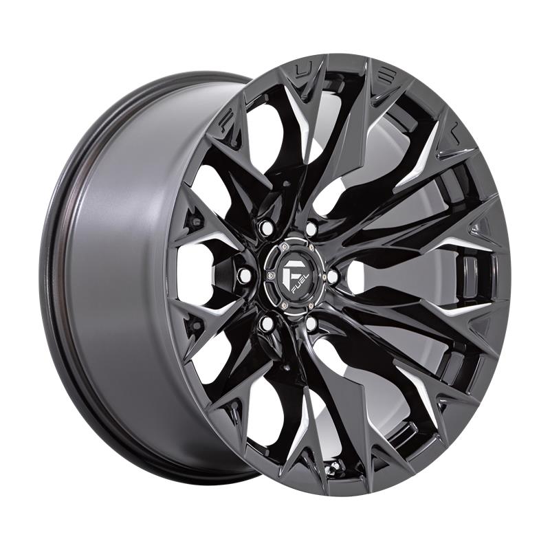 statusfalgar-7903 FUEL 1PC D803 FLAME GLOSS BLACK MILLED 12x20 5x127 ET-44 CB71.5 Must - Image 1