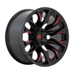FUEL 1PC D823 FLAME GLOSS BLACK MILLED W/ CANDY RED 12x22 5x127 ET-44 CB71.5 Other