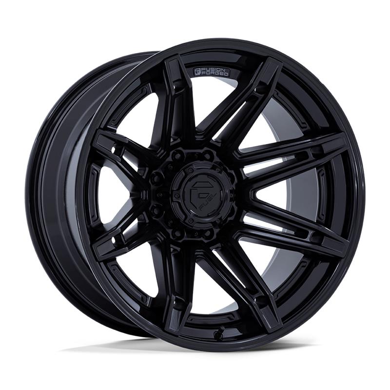 statusfalgar-9489-5 FUEL 1PC FC401 BRAWL MATTE BLACK W/ GLOSS BLACK LIP 12x24 8x180 ET-44 CB124.2 Must - Image 1
