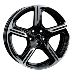 Borbet XE1 7.5x18 5x112 ET51 CB57.1 black polished glossy