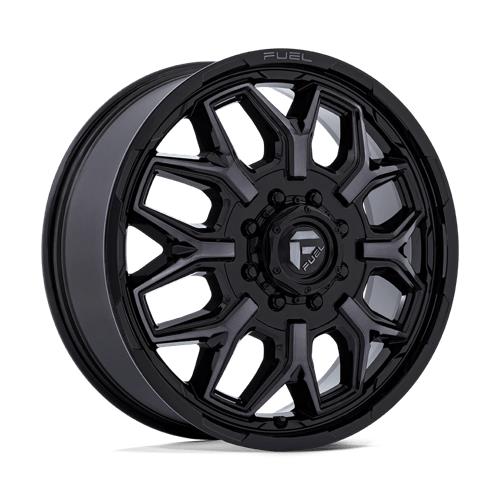 statusfalgar-12805 FUEL 1PC D875 FLUX DUALLY GLOSS BLACK BRUSH-FC GRAY TINT 8.25x20 8x210 ET-227 CB154.3 Must - Pilt 1