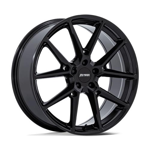 statusfalgar-12835-7 Petrol PE002 P1E GLOSS BLACK 8.5x20 5x108 ET40 CB72.56 Must - Pilt 1