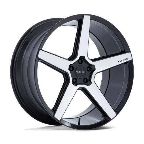 statusfalgar-14793-6 NICHE 1PC NC283 MODENA GLOSS BLACK W/ MACHINED FACE 9x22 5x115 ET15 CB72.56 Must - Pilt 1