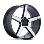 NICHE 1PC NC283 MODENA GLOSS BLACK W/ MACHINED FACE 9x22 5x112 ET15 CB66.56 Must