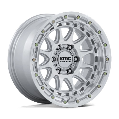 statusfalgar-16278-7 KMC KM556 CRUX GLOSS SILVER W/ MACHINED FACE 9x18 6x135 ET0 CB87.1 Hall / Hõbedane - Image 1