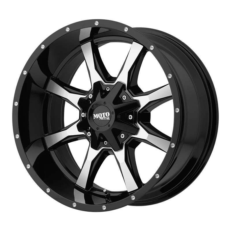 statusfalgar-2355 MOTO METAL MO970 Gloss Black Machined Face 9x18 5x114.3 ET18 CB74.1 Must - Pilt 1