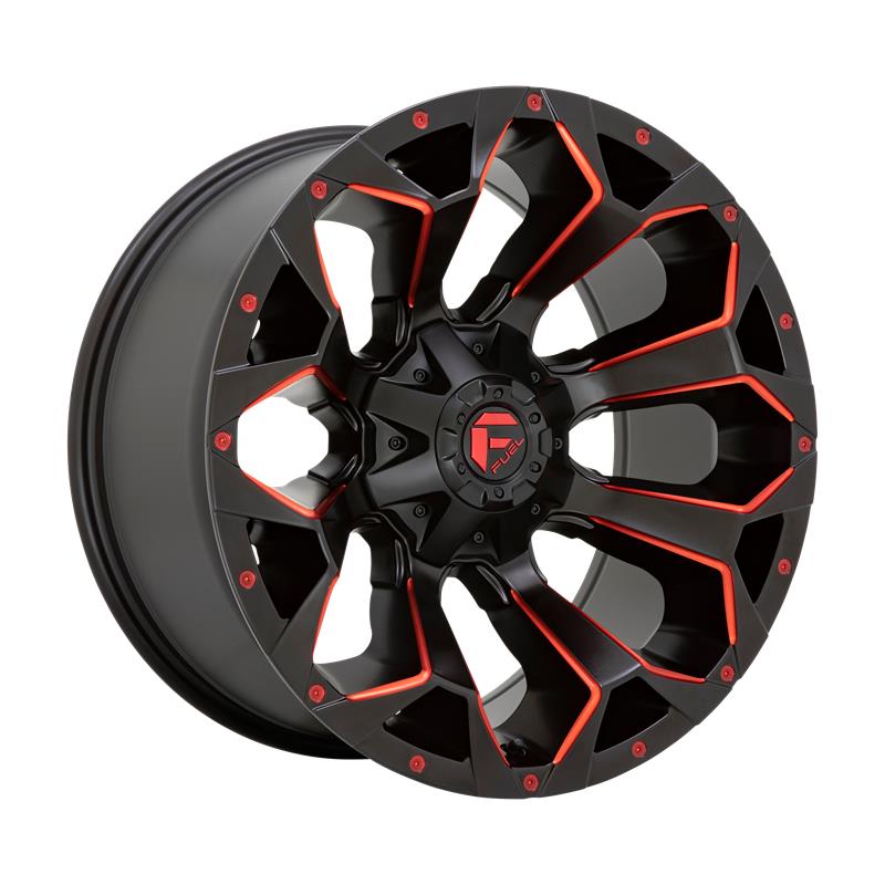 statusfalgar-6927-2 FUEL 1PC D787 ASSAULT MATTE BLACK RED MILLED 9x17 ET2 CB106.1 Other - Pilt 1